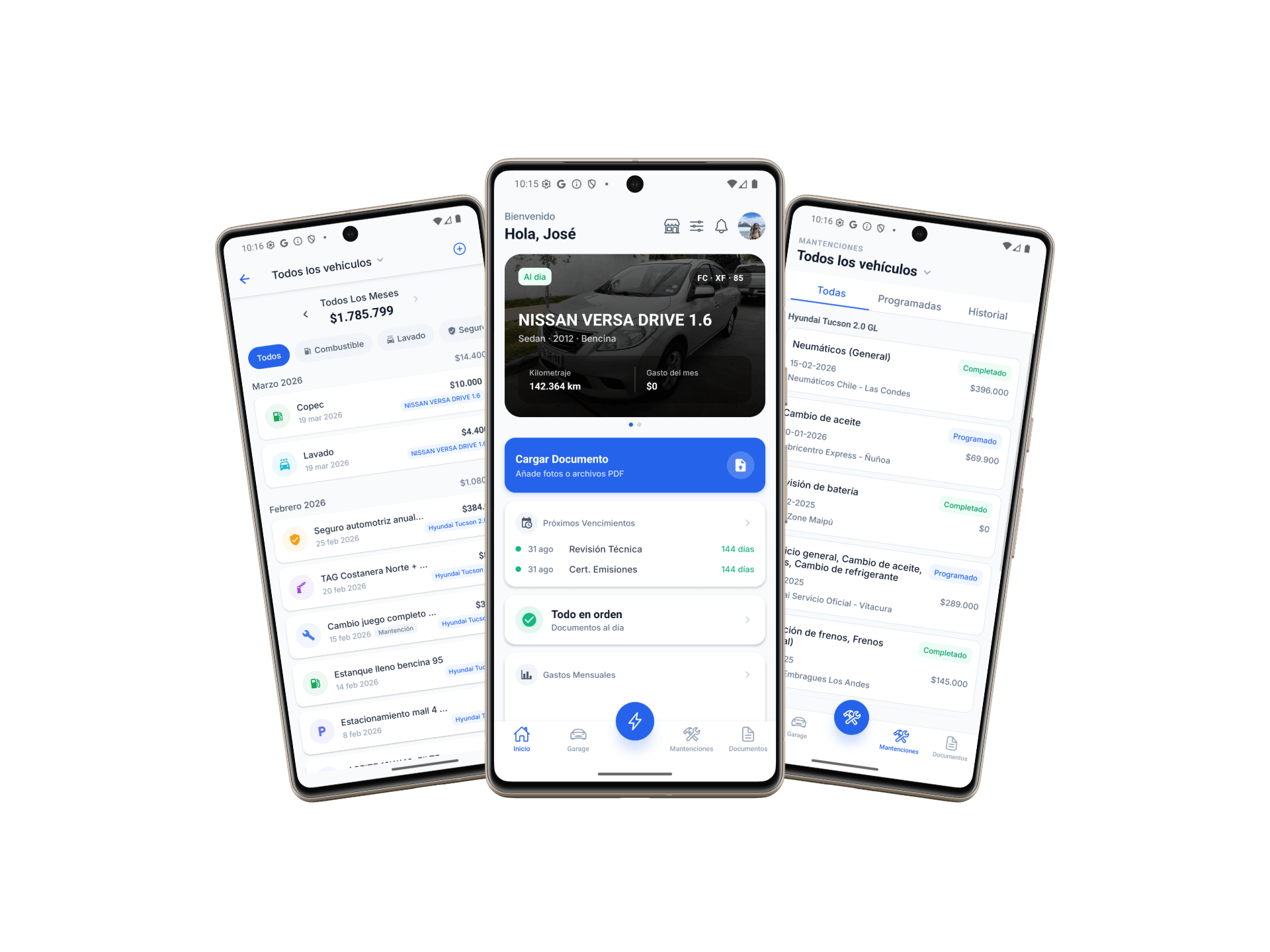 Open Car — Dashboard y detalle del vehículo