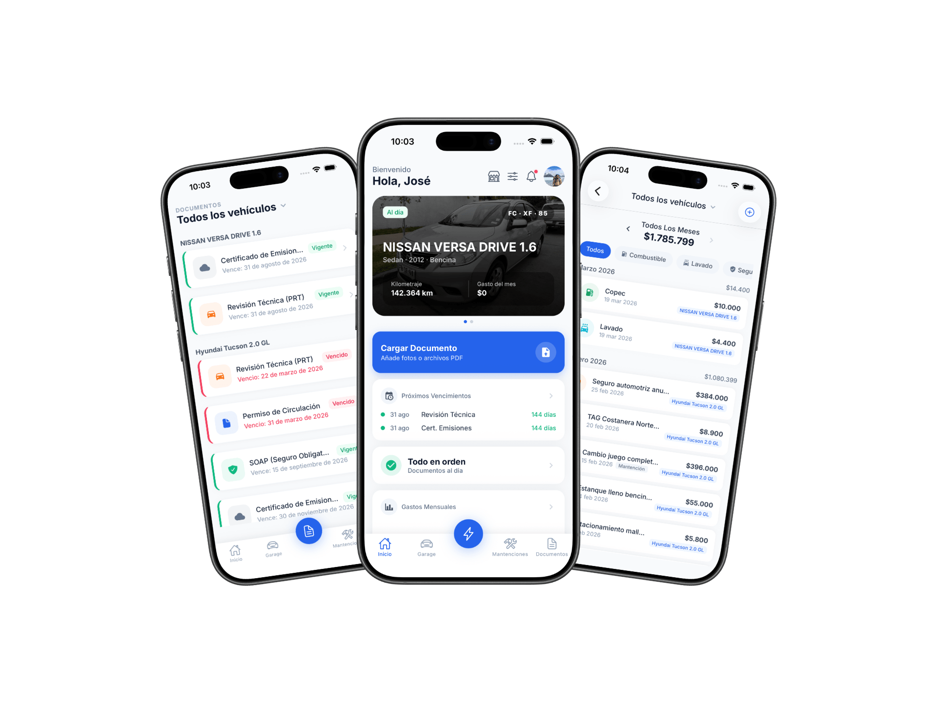 Open Car — Dashboard y detalle del vehículo